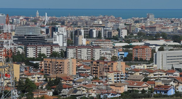 Una visione dall'alto delle case di Pescara