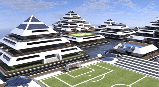 Waya, ecco la città galleggiante a forma di piramide ideata da designer viterbese