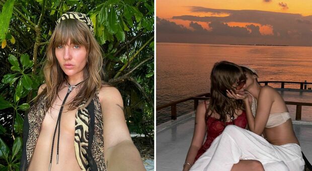 Victoria De Angelis, la bassista dei Maneskin in vacanza alle Maldive
