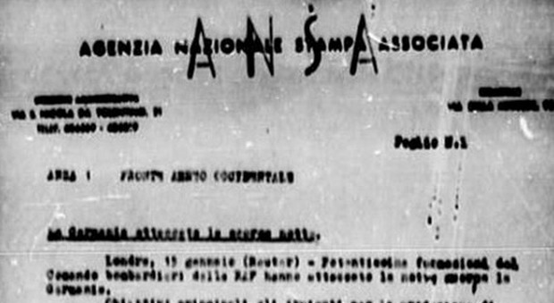 L'Ansa compie 75 anni: ecco la prima notizia datata 15 gennaio 1945
