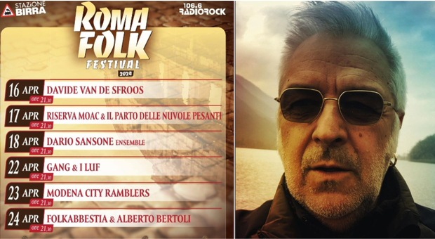 Roma Folk Festival, al via il 16 aprile la prima edizione: da Davide Van De Sfroos ai Modena City Ramblers, tanti gli artisti ospiti