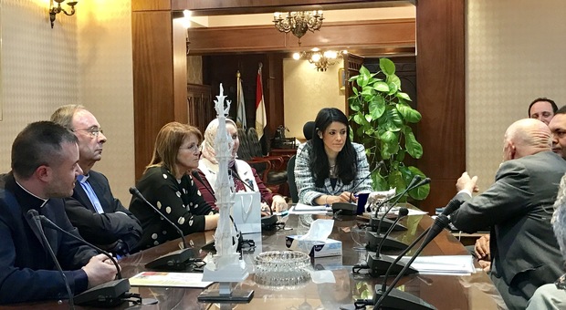 L'incontro con la ministra della Cultura egiziana, Rania El Mashat, con la delegazione viterbese
