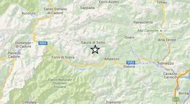 Terremoto a Udine, scossa di magnitudo 3.4