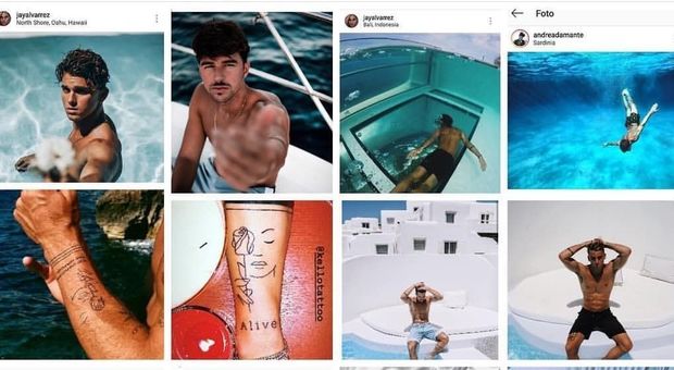 Andrea Damante, influencer copione: post su Instagram uguali a quelli di fotomodello americano