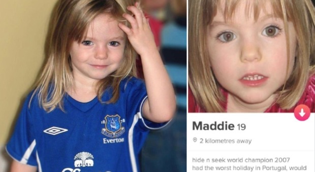 Tinder choc, aperto profilo della piccola Maddie: «Sono la campionessa di nascondino...»