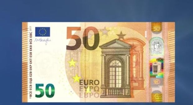 Draghi presenta la nuova banconota da 50 euro. Più sicurezza contro i falsi