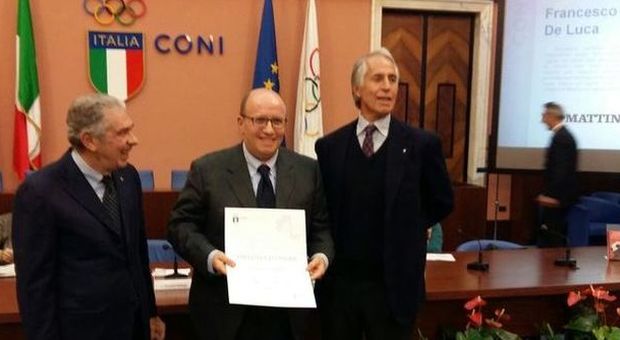 Il «Premio Coni-Ussi» 2015 assegnato a Francesco De Luca