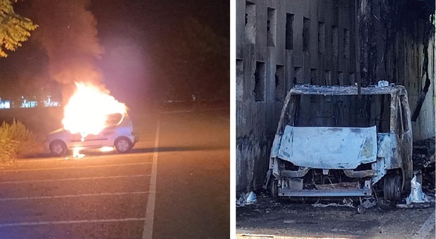 Baby piromani scatenati a Pesaro: in tre notti bruciati un camper, due auto e 7 cassonetti. Danni al ponte A14
