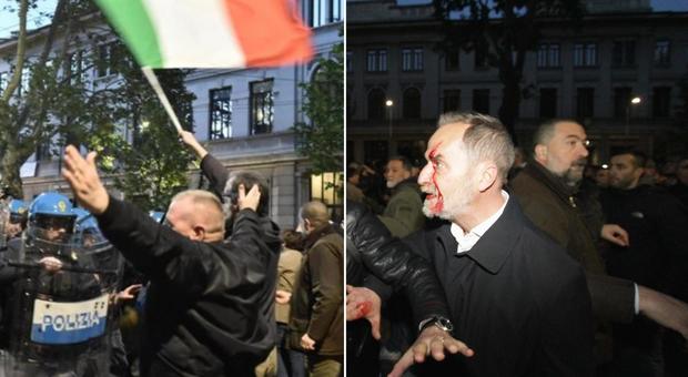 Milano, scontri e cariche al corteo per Ramelli tra militanti di destra e polizia: tre feriti