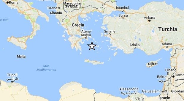 Terremoto in Grecia, scossa di magnitudo 4.9