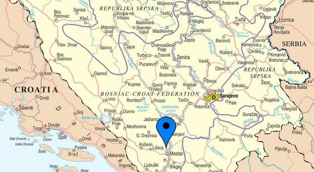 Terremoto, forte scossa nel sud della Bosnia: magnitudo 4.0, a sud di Mostar