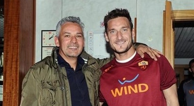 Roberto Baggio e Alessandro Totti