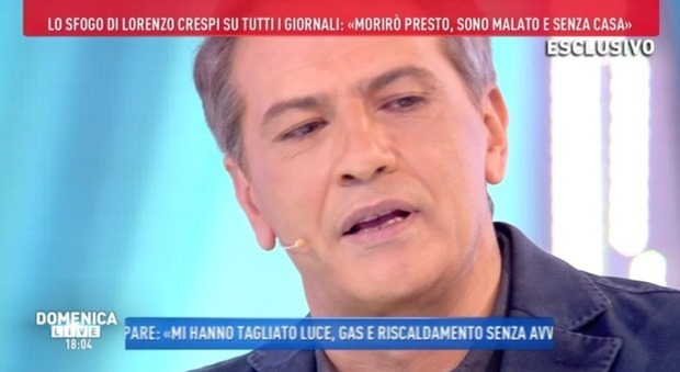 Lorenzo Crespi a Domenica Live: "La mia malattia non è più curabile. Barbara D'Urso? Chiarisco tutto"