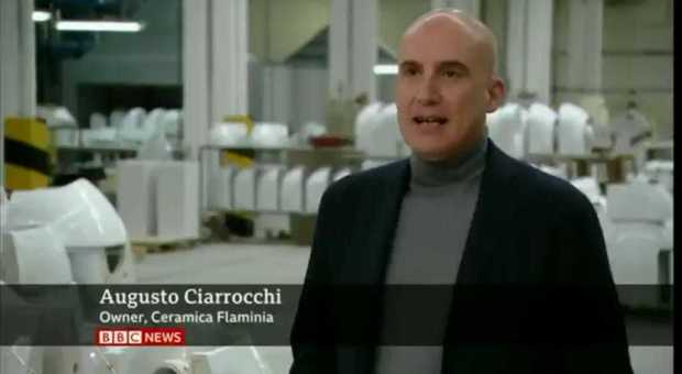 Augusto Ciarrocchi, della Ceramica Flaminia, intervistato dalla Bbc