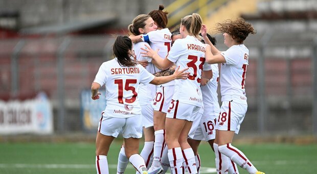 Roma femminile, tutto troppo facile contro il Pomigliano: finisce 8-1. La semifinale di Coppa Italia in cassaforte