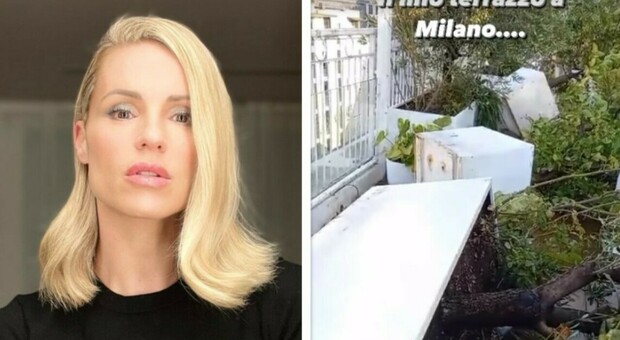 Michelle Hunziker, maltempo a Milano e terrazzo distrutto: «Mai visto una cosa così»