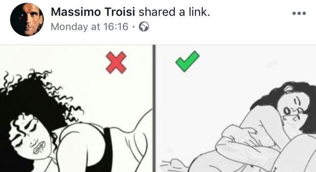 Facebook, oltraggio alla memoria di Massimo Troisi: sulla sua pagina contenuti porno