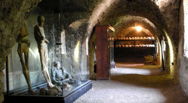 La cripta che custodisce le mummie