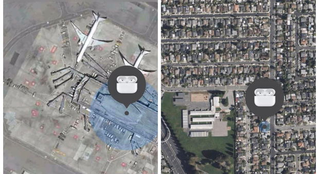 Perde le cuffie Apple sull'aereo, ma con il tracciamento le trova a casa di un lavoratore dell'aeroporto