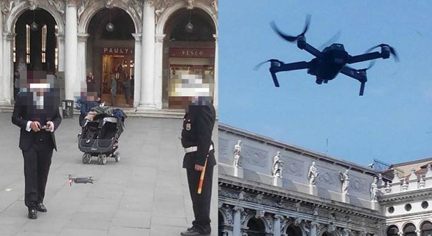 Il turista fa volare un drone in Piazza San Marco: fermato dai vigili