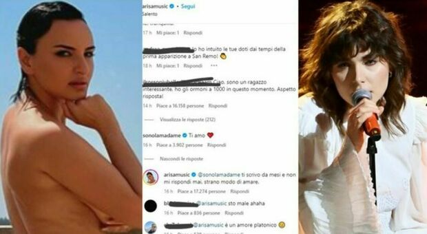 Il «Ti amo» di Madame sul post di Arisa: dopo le foto di nudo arriva anche la risposta inaspettata della cantante