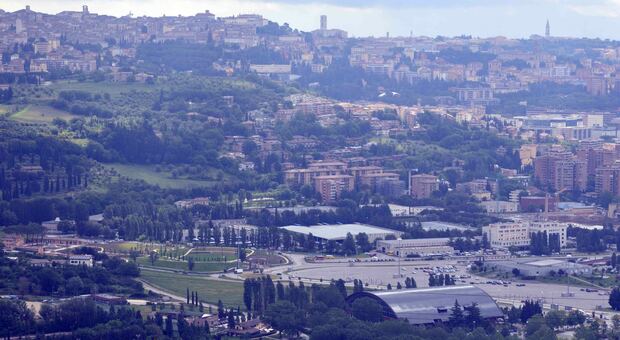 Perugia vista dalla collina della Città della Domenica