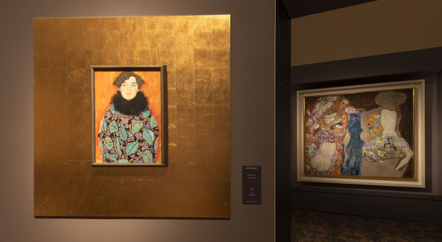Alcune delle opere esposte nella mostra «Klimt. La Secessione e l’Italia» al Museo di Roma