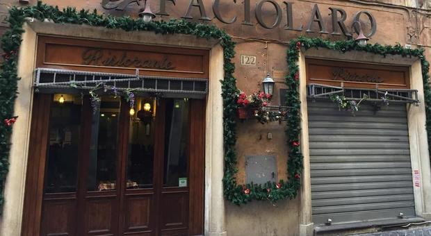 Ristorante " Il Faciolaro" a Roma in via dei Pastini sequestrato dalla Dia nel 2015