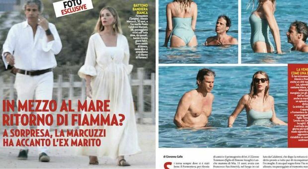 Alessia Marcuzzi paparazzata a Formentera con l'ex marito: «Ritorno di fiamma?»