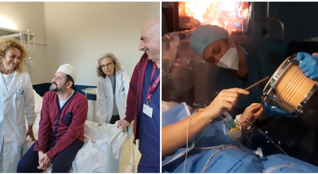 Chirugia da sveglio, giovane ricercatore operato a Cremona: in sala operatoria suona le percussioni