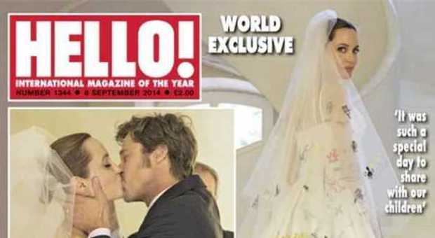 Brad Pitt e Angelina Jolie sposi: «Sul velo ci sono i disegni dei loro figli»