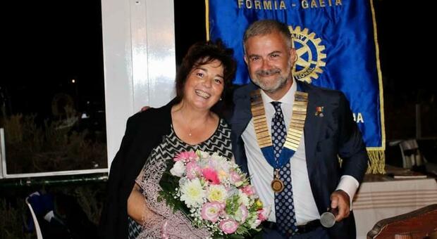 Rosanna Purificato e Vittorio Schettino al passaggio delle consegne al vertice del Rotary Club Formia-Gaeta