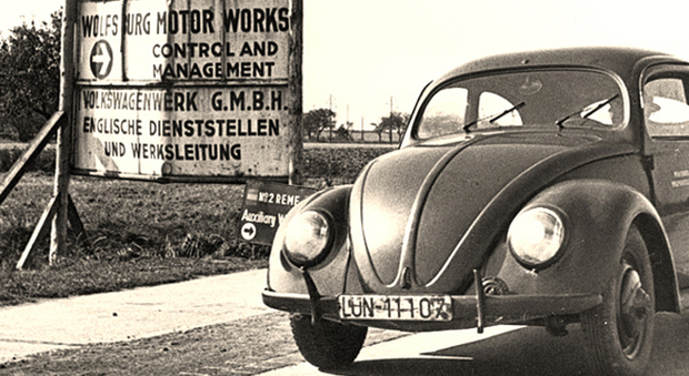 Un'immagine storica del Maggiolino Volkswagen