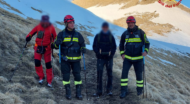 I due escursionisti recuperati sul Monte Vettore