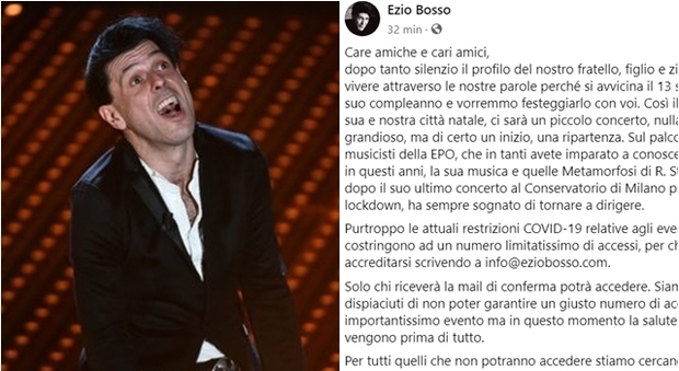 Ezio Bosso, la famiglia su Facebook: «Un concerto per il suo compleanno»