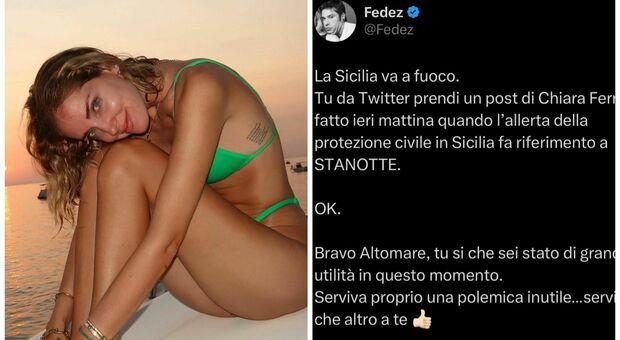 Chiara Ferragni, la gaffe sugli incendi in Sicilia. Fedez si sfoga (e poi cancella tutto), la polemica: «Pestano un altro mer***e»