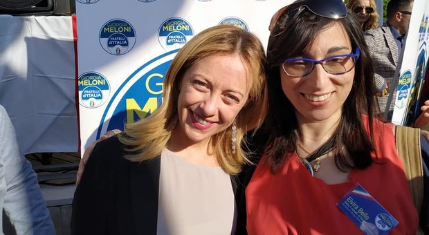 Elvira Bello con Giorgia Meloni