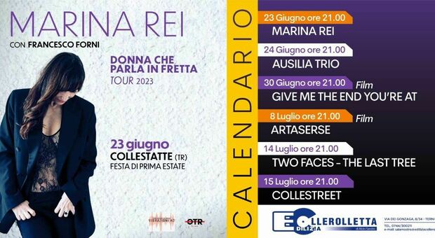 Festa di prima estate a Collestatte: al via con Marina Rei, prosegue "Ausilia trio"