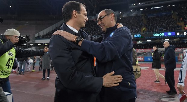 Napoli-Juve è Sarri contro Allegri: se lo scudetto è giocato a parole