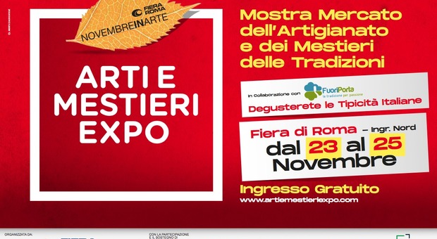 Arti e Mestieri Expo torna alla Fiera di Roma. Tutte le info e il programma
