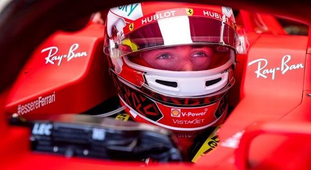 Charles Leclerc nella sua Ferrari