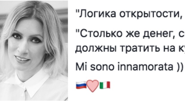 "Mi sono innamorata", la portavoce del ministro russo pazza di Renzi