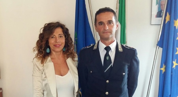 Il sindaco Stefania Signorini con il comandante Alberto Brunetti