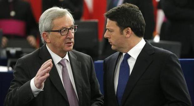 Jean-Claude Juncker e Matteo Renzi (LaPresse)