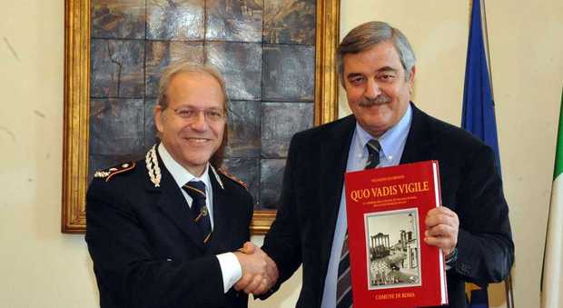 Il comandante Diego Porta e il questore Guido Marino
