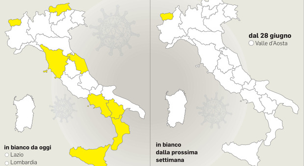 Lazio in bianco da oggi con altre 12 regioni, «Ma si richiude in caso di variante» Che cosa si può fare