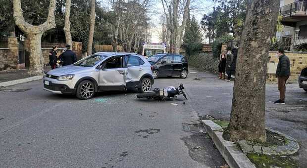 Incidente stradale a Civita Castellana, ferite due giovani