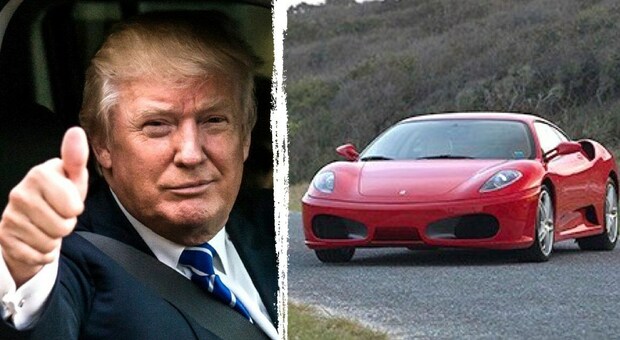 Donald Trump e la Ferrari F430 F1