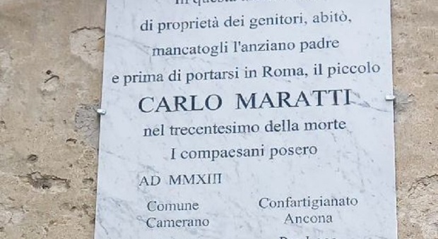 Camerano, il caso della targa Maratti fa discutere: lo storico Burattini chiede di spostarla per via di alcuni studi recenti