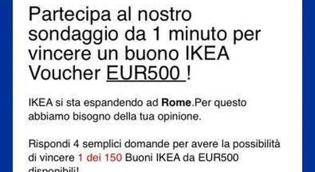 "Buono Ikea da 500 euro", il messaggio truffa su Whatsapp